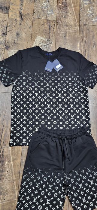 Komplet męski bawełna premium koszulka spodenki ombre XXL
