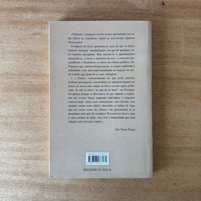 Portugal, Hoje. O Medo de Existir - José Gil