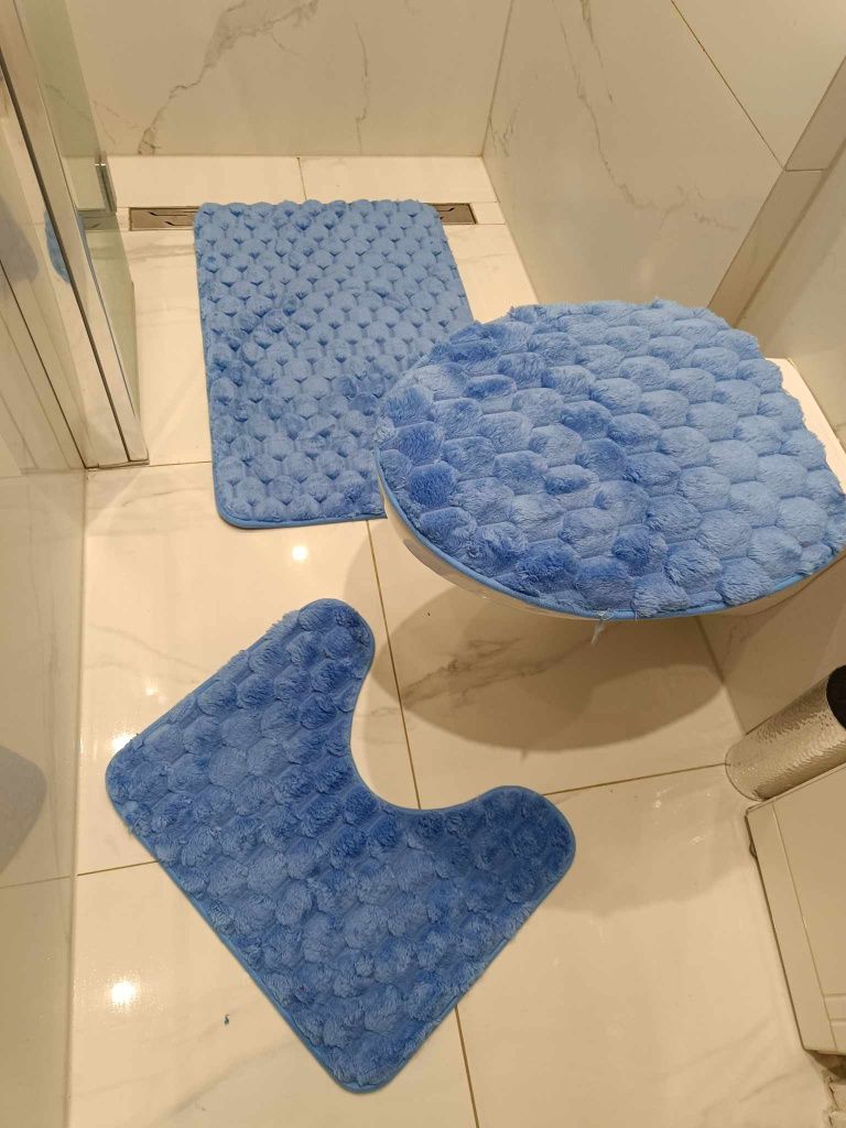 Nowe zestawy 3szt  dywaniki łazienkowe antypoślizgowe