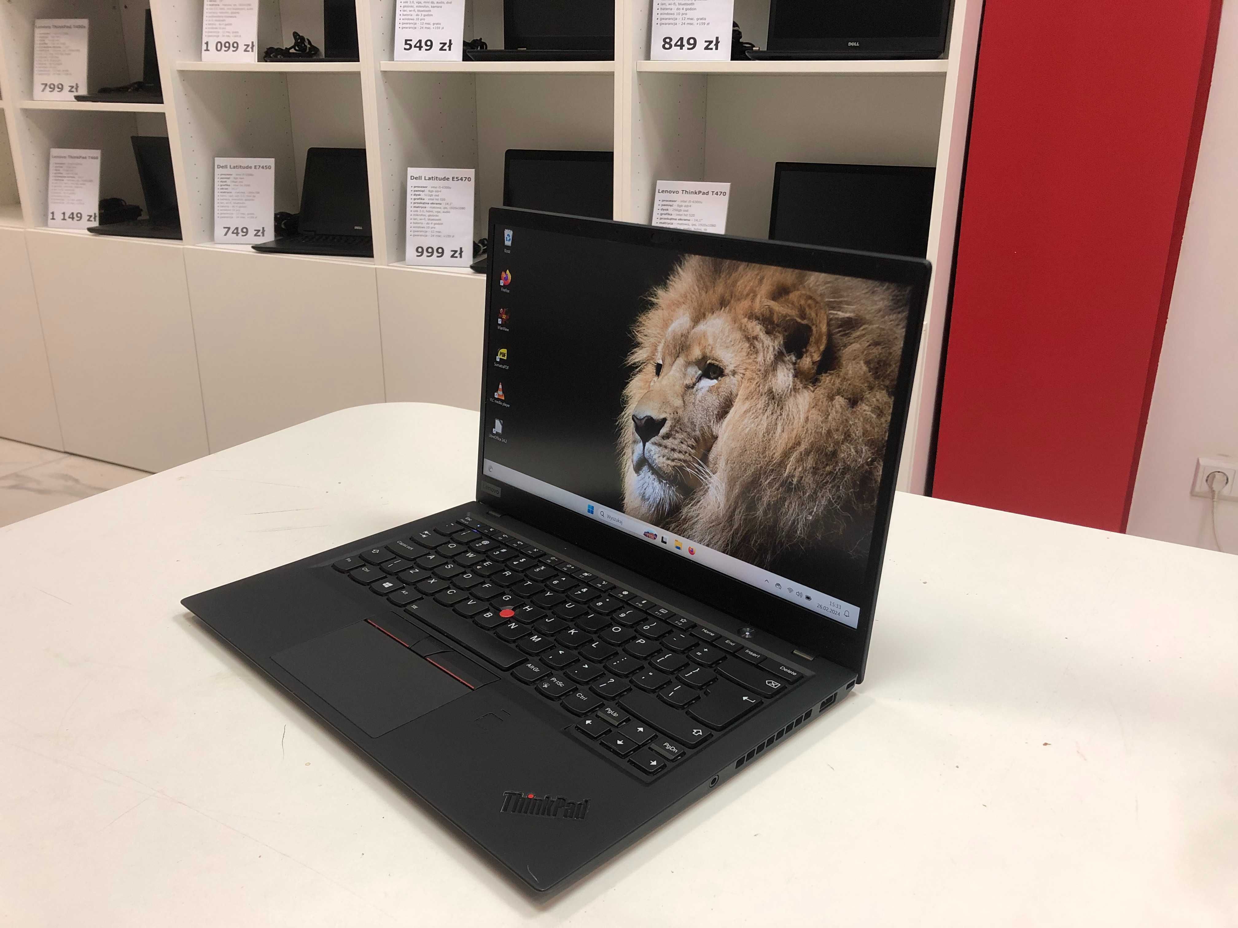 Biznesowy Lenovo ThinkPad X1 Carbon G6 i5-8gen 16GB 512SSD Dotyk Kl. A