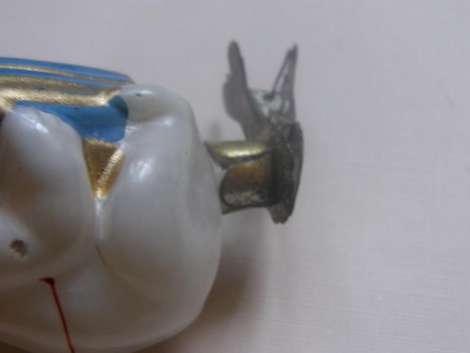 Елочная игрушка Медведь с гармошкой 1950х гг. СССР редкость