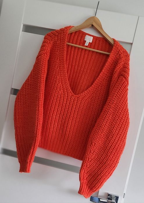 Sweter czerwony oversize rozmiar M