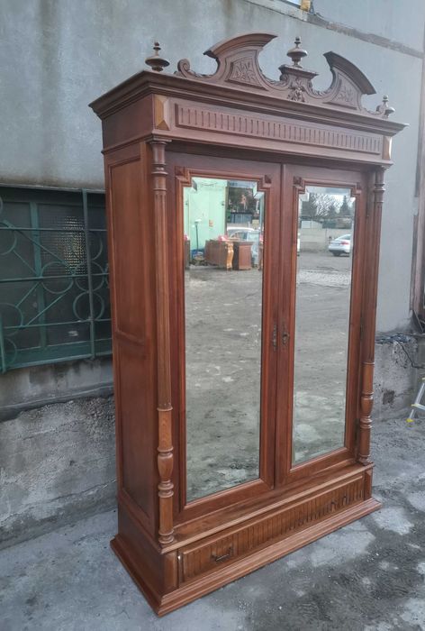 *Eklektyczna szafa dwudrzwiowa z lustrami 1900r.*transport