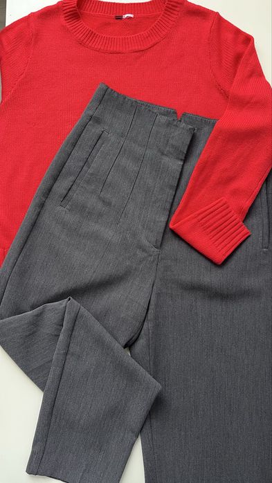 Комплект штани сірі Zara і светр розмір М