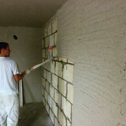 Штукатурка машинна гіпсова та вапняно цементна. Стяжка
