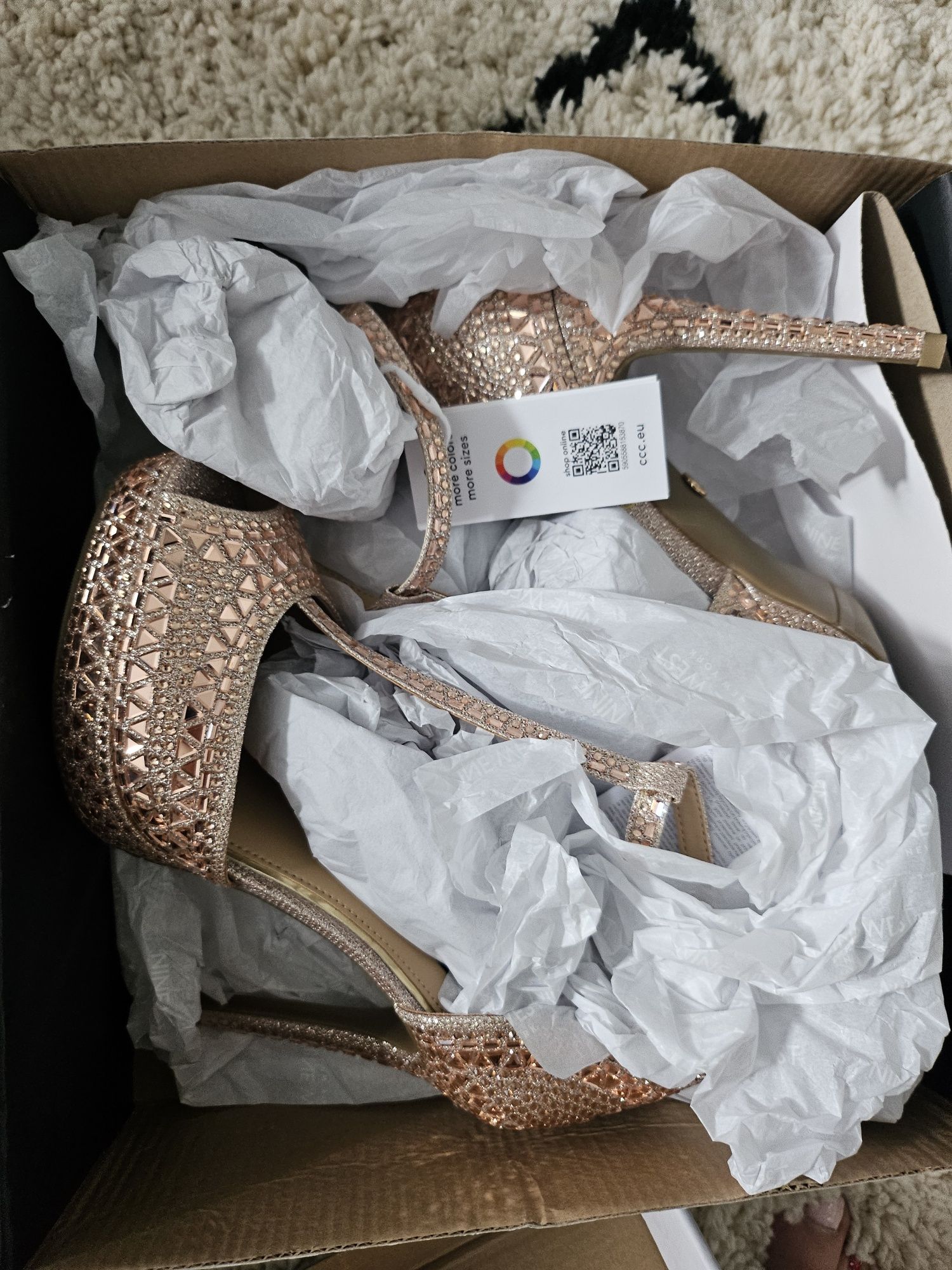 Nine west 38 nowe rozowe złoto ccc nisa sy015 1nw