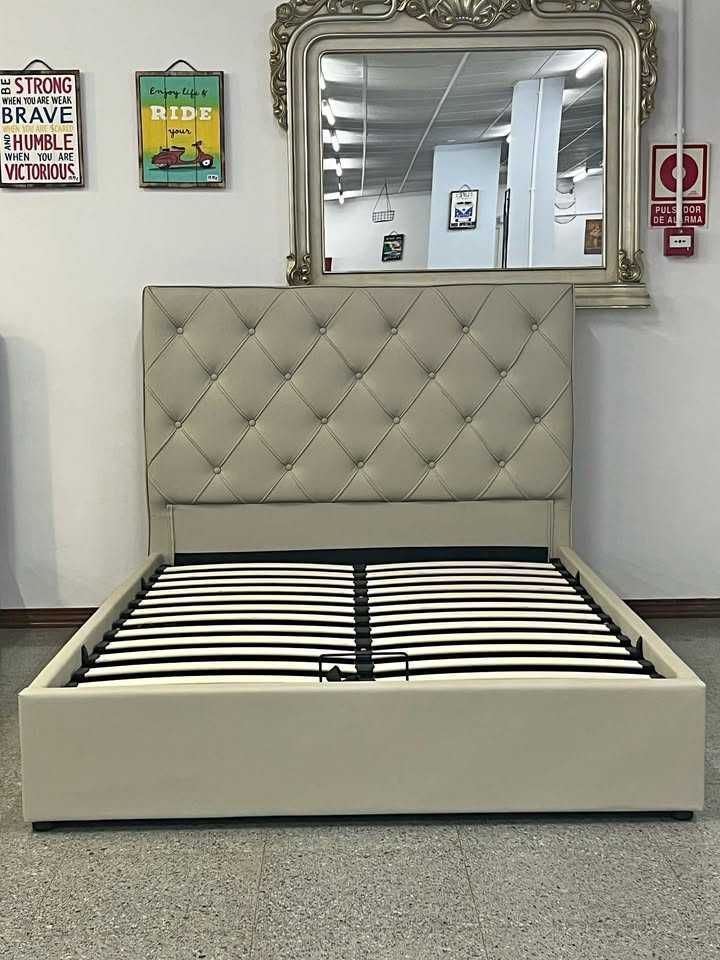 Cama com arrumação+ cabeceira 135cm Novo ENVIO GRATIS