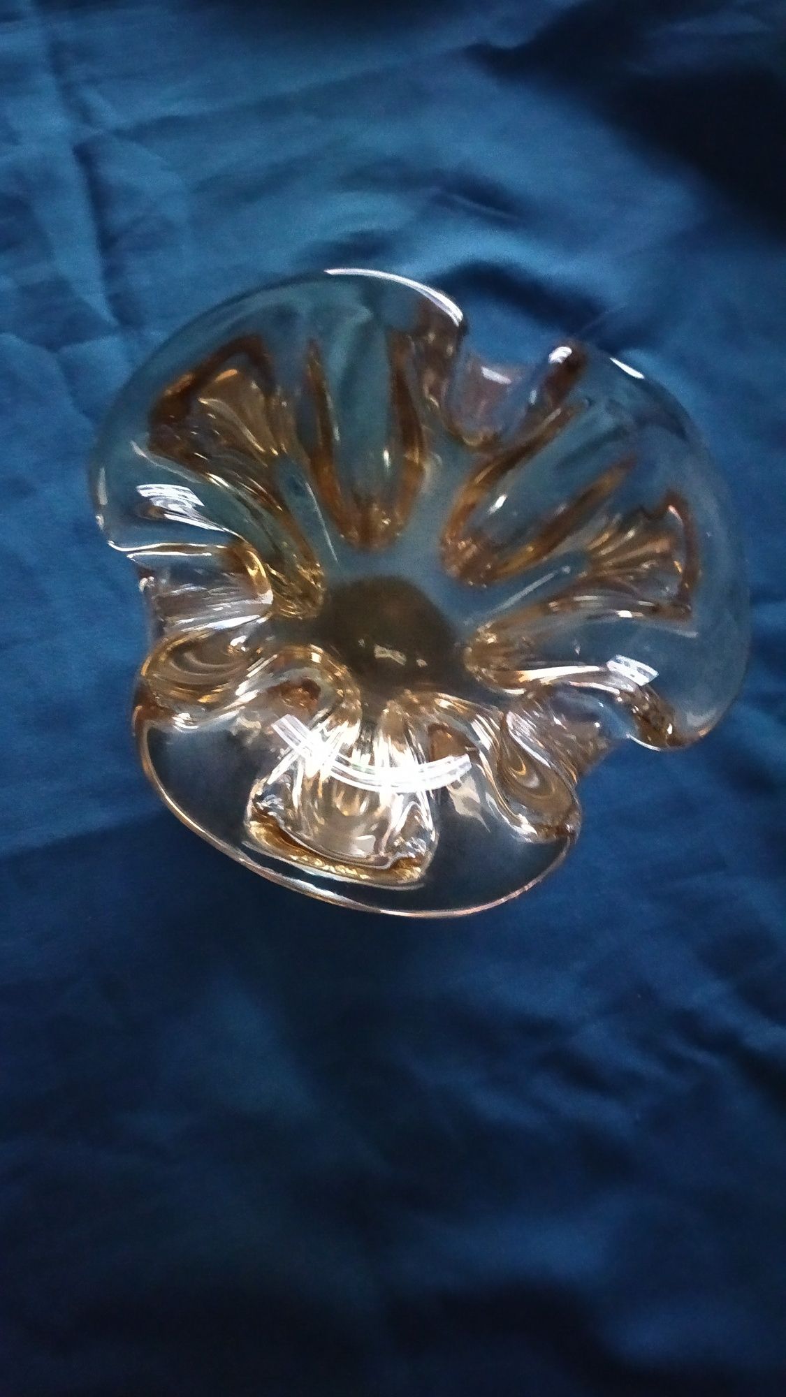 Пепельница (конфетница) , ваза цветное стекло СССР, хрусталь