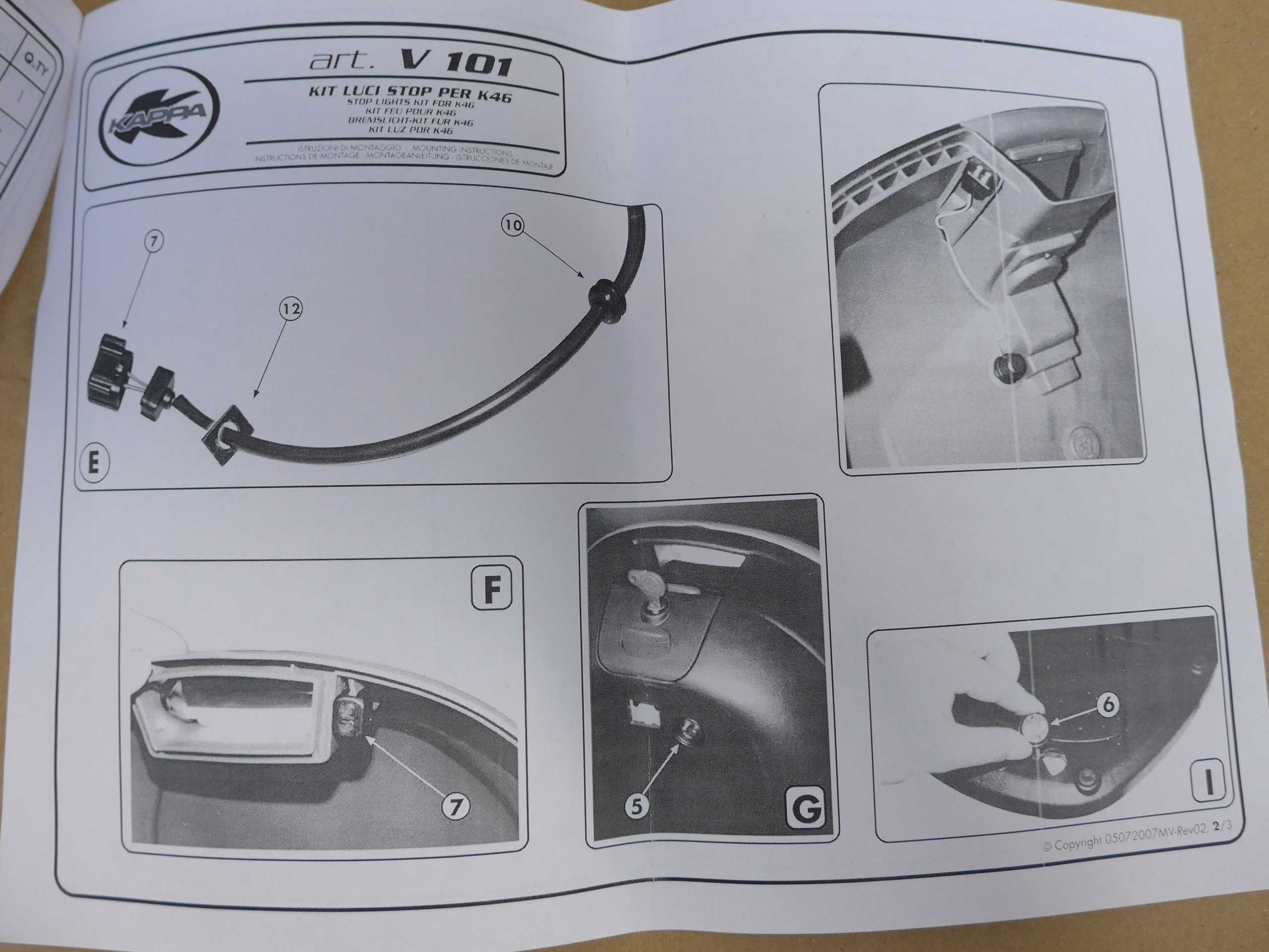 Kappa K46 Monolock ŚWIATŁO stop led nowe