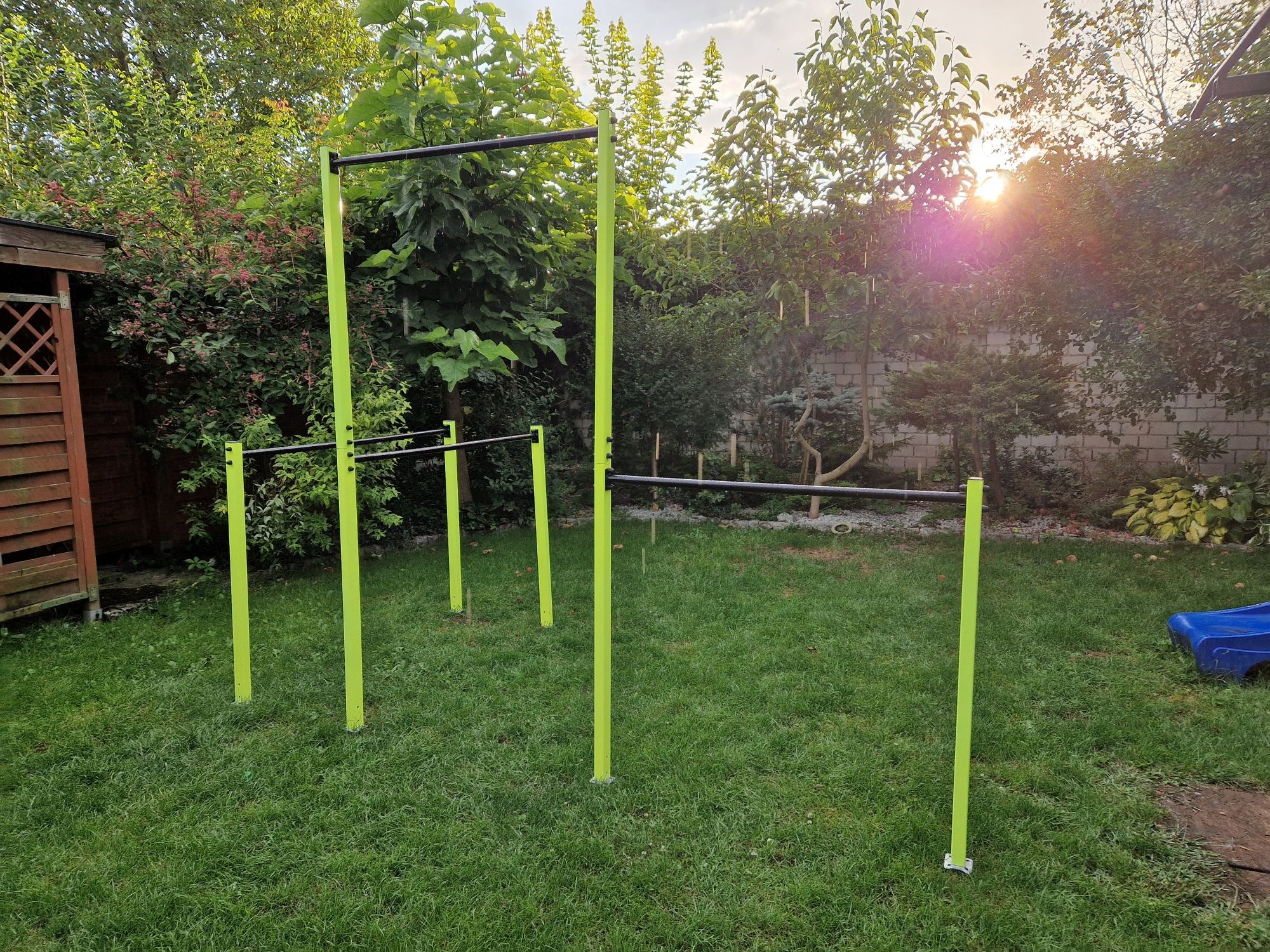 Zestaw Street Workout Fluo/czarny, drążek, siłownia zewnętrzna