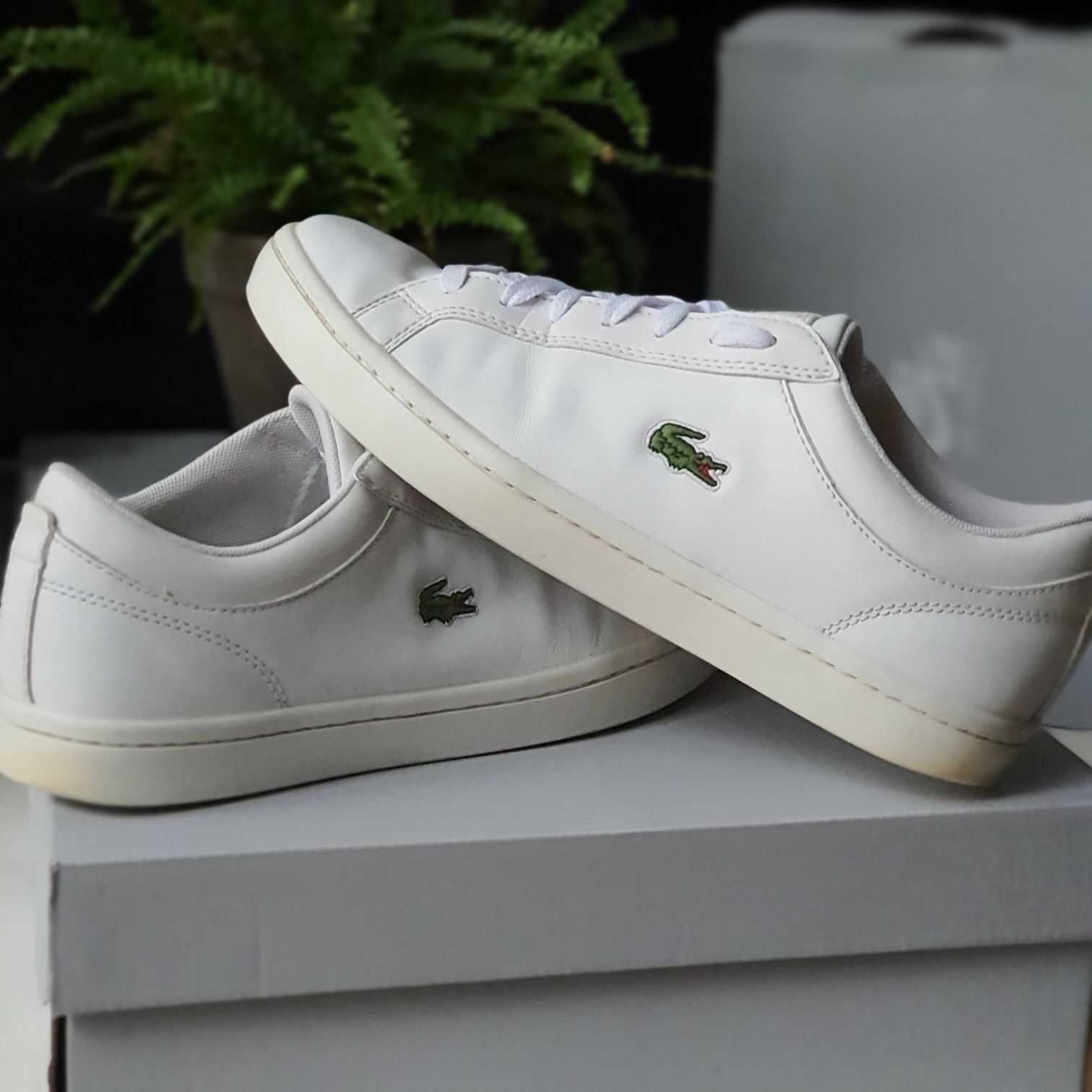 Buty Lacoste Straightset - białe - 40.5 - oryginalne