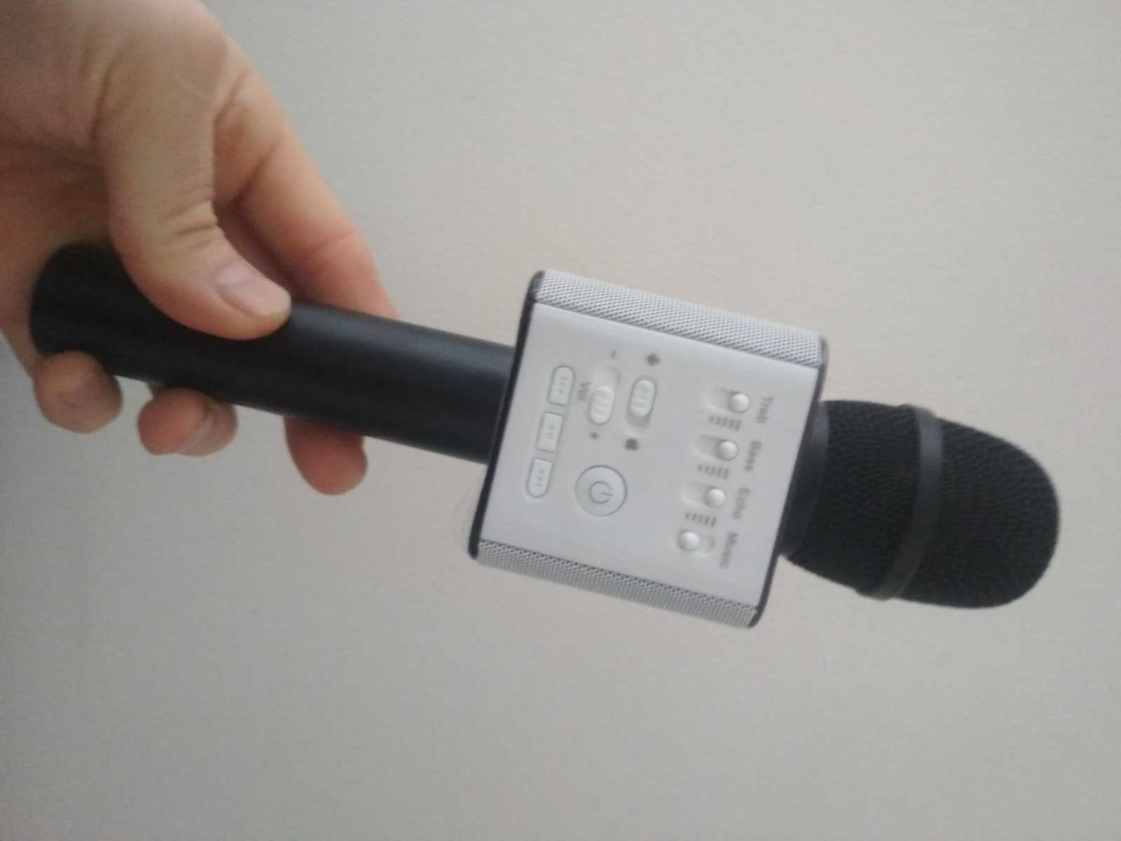 Дитячий бездротовий караоке мікрофон Q7 USB Bluetooth чорний - Новий!