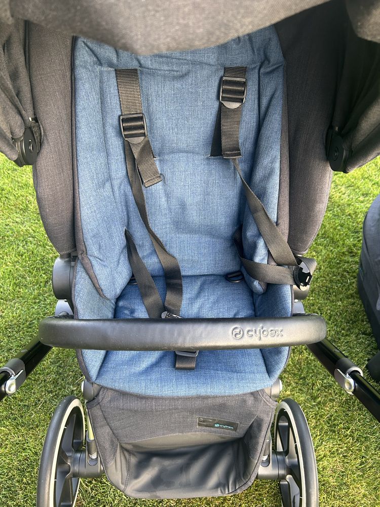 Wózek dzecięcy cybex piram z siedziskiem lux 2w1 granat