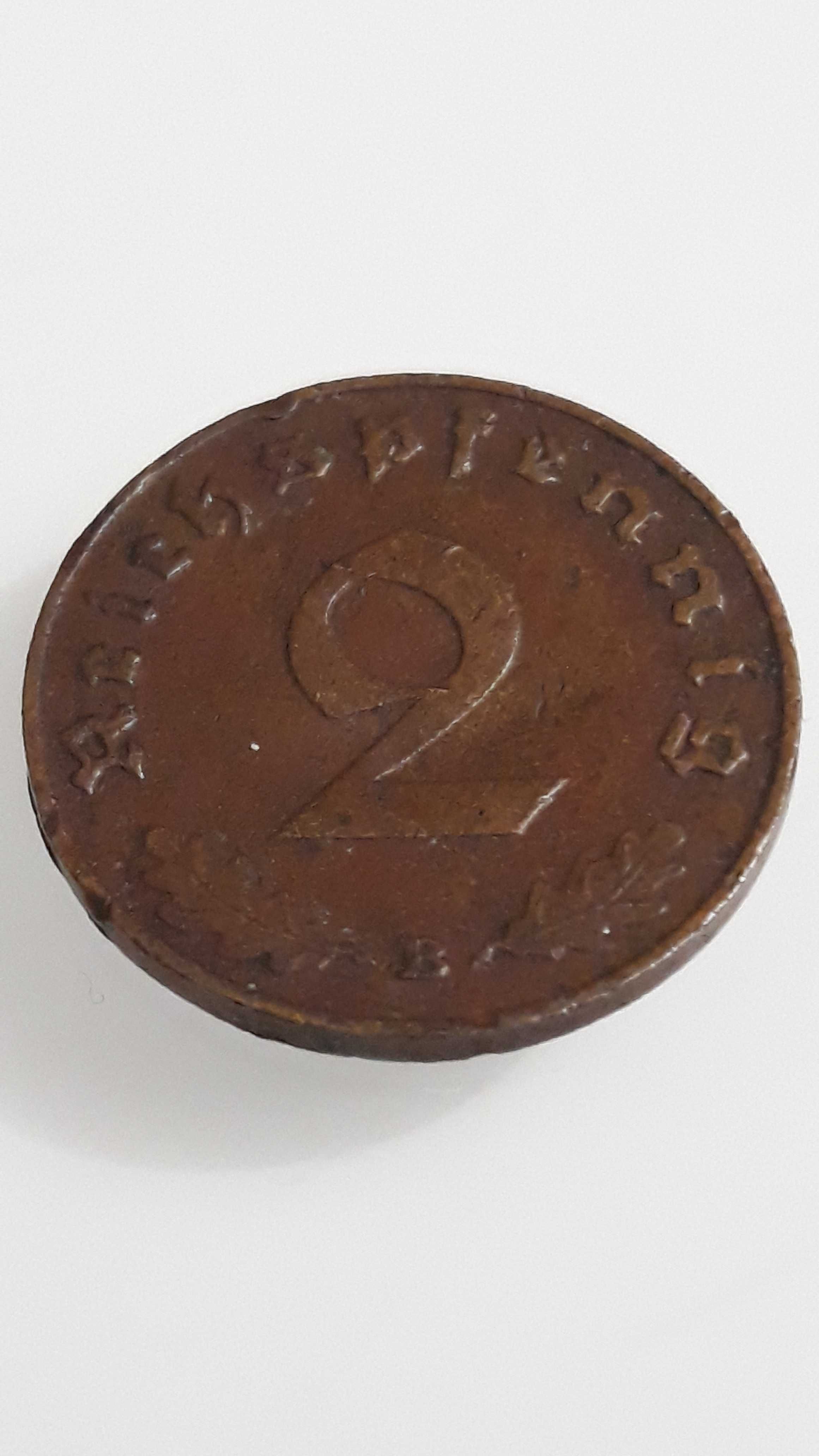 Moneta Niemcy, 2 pfennig, 1939 B