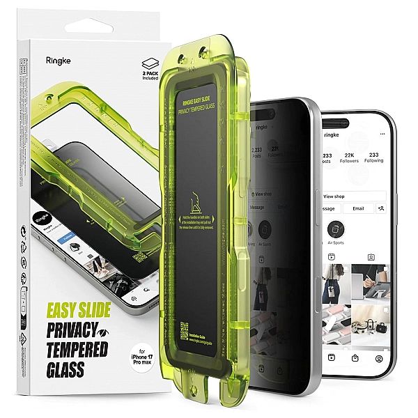 Szkło Prywatyzujące Ringke Easy Slide 2-Pack Iphone 17 Pro Privacy