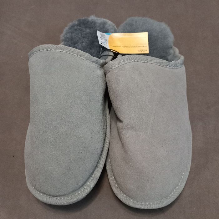 Kapcie męskie ocieplane szare  - 44