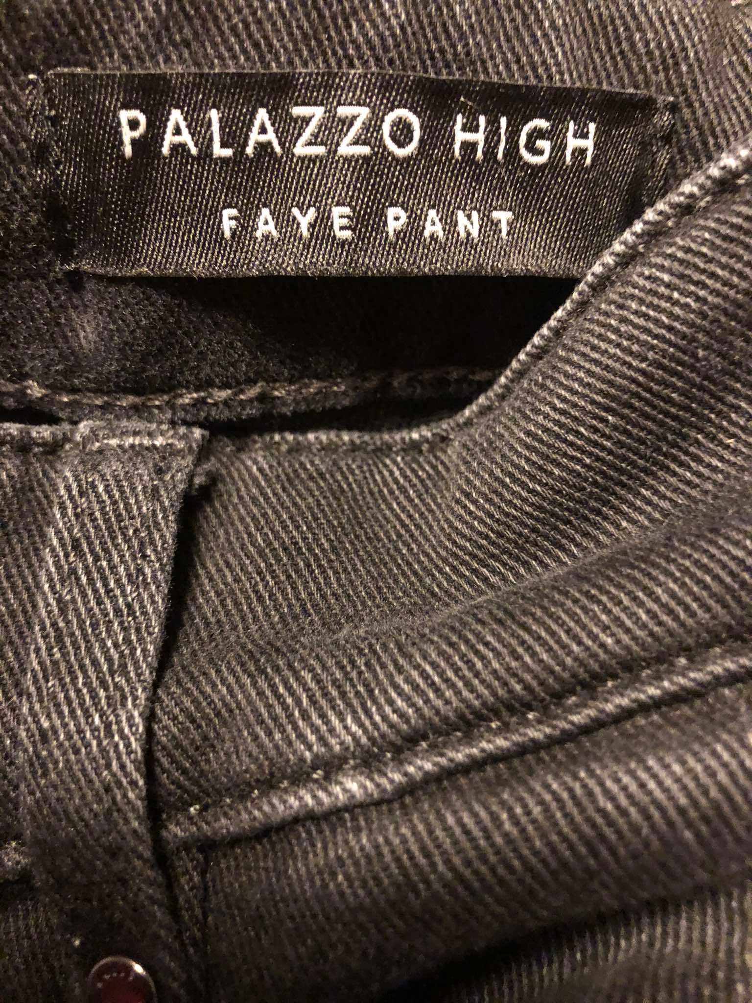 GUESS szerokie czarne jeansy model Palazzo High Faye Pant r. 36