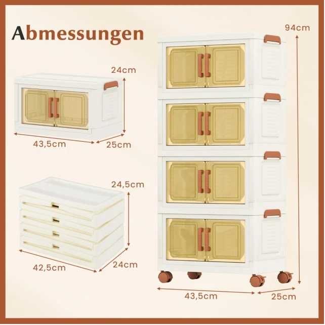 Organizer / składana szafa 4-poziomowa marki Costway