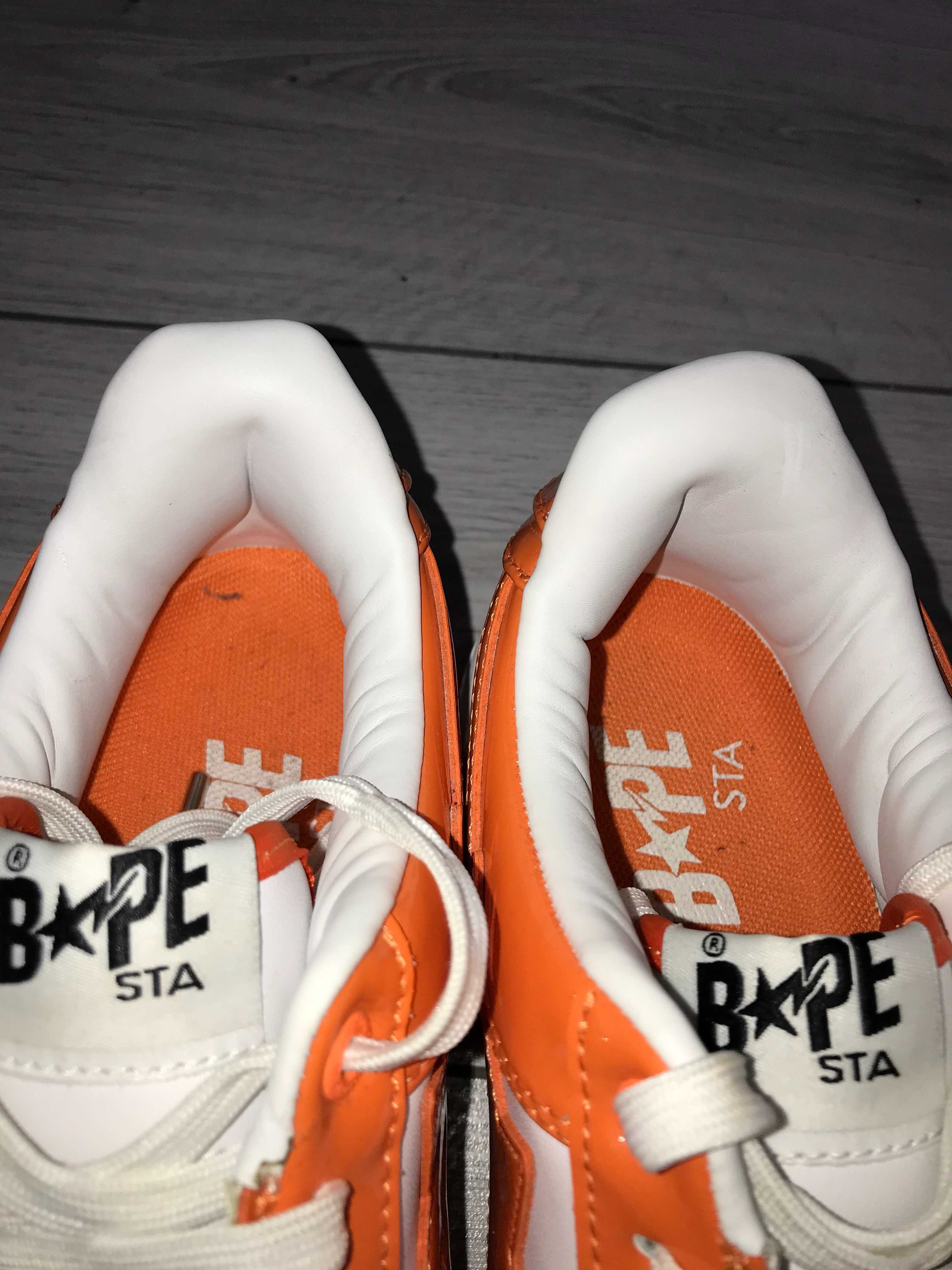 Nowe ! Buty Bape Orange Patent Bapesta rozm. 43,5