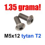 TYTAN! Śruby M5x12 koszyk bidon koszyka tytanowe rower m5 carbon śruba