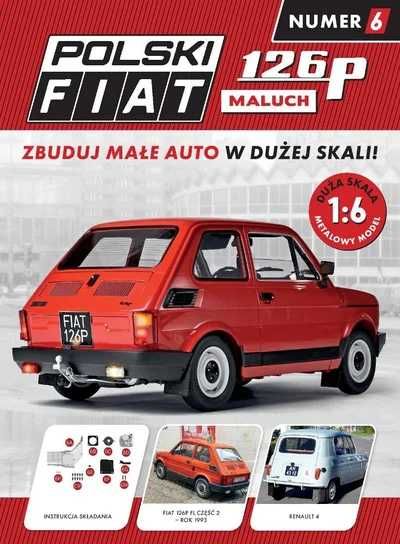 Czasopismo FIAT 126p Hachette (1:6) numer 6-auta PRL,model,kolekcja