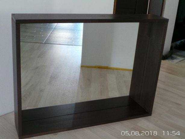 IKEA MOLGER Lustro łazienkowe, do łazienki C. Brąz 60x80cm CZEKOLADOWY