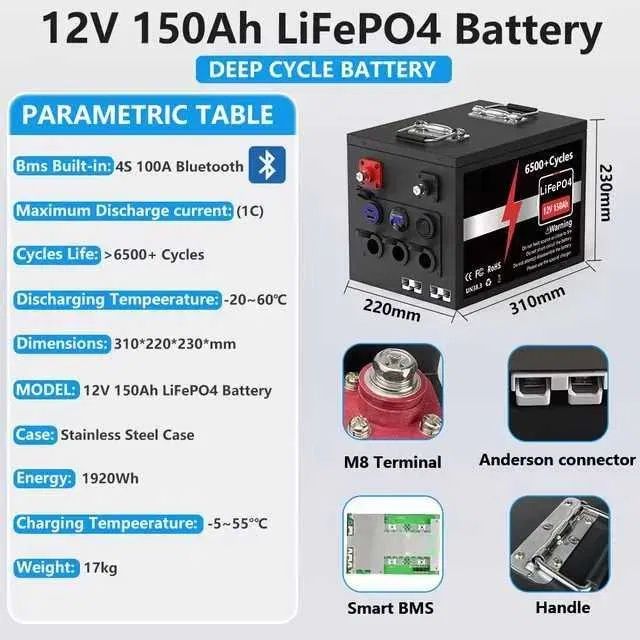 logicpower lifepo4 акумулятор 100 120 мультигель 40 200 тяговий 35