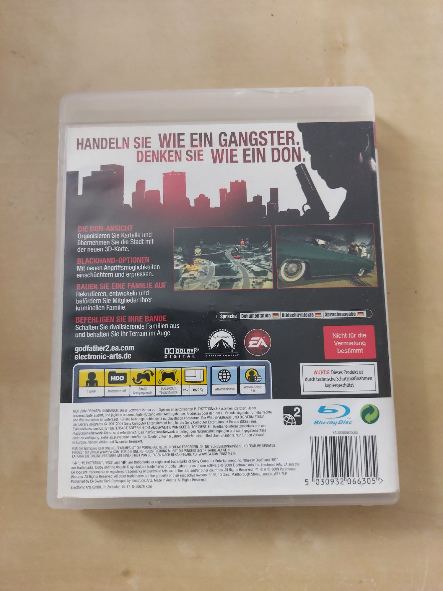 Ojciec chrzestny II Godfather Pate PS3 gra akcji mafijne rodziny GTA