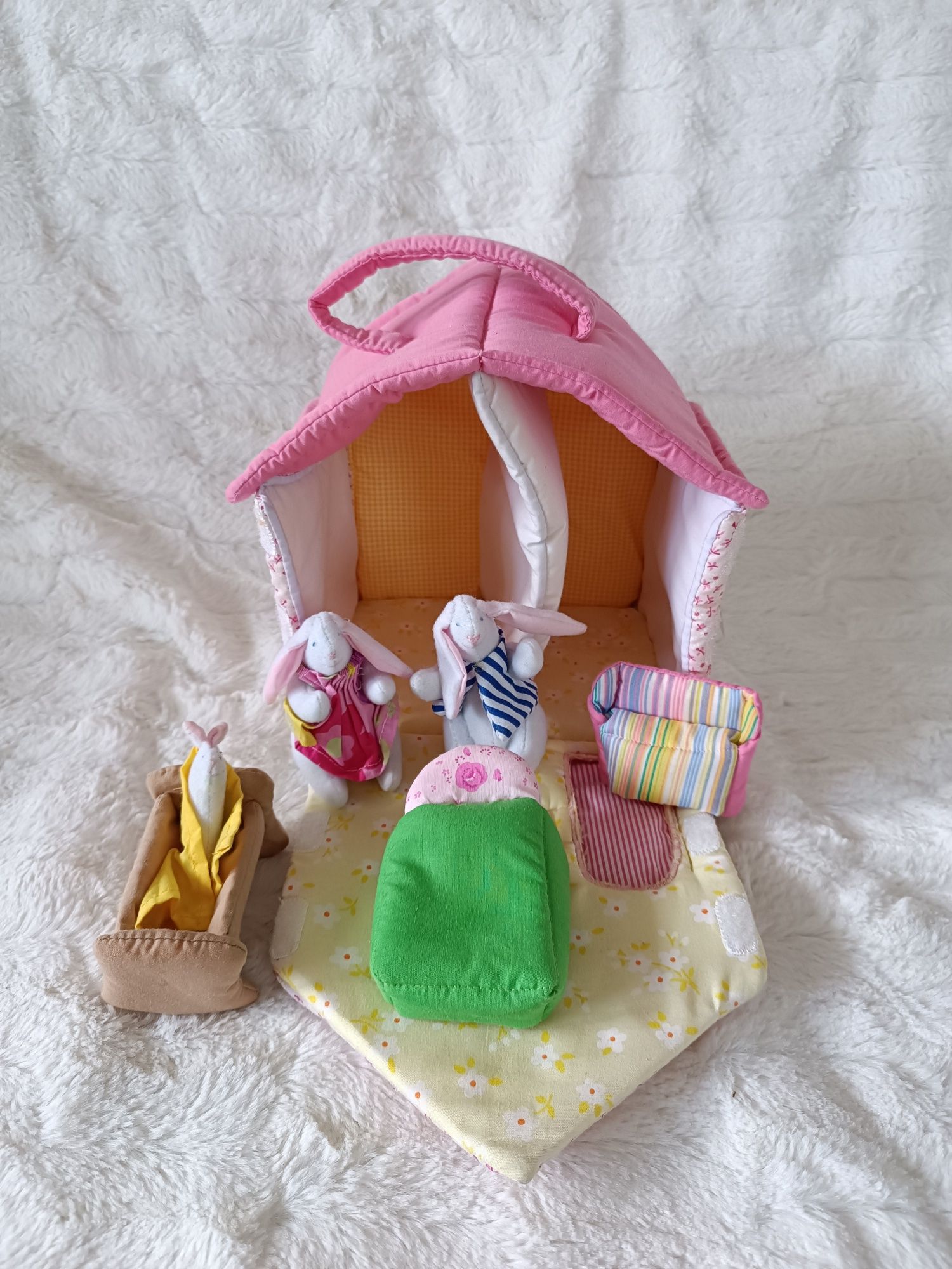 Pluszowy domek dla lalek figurek Oskar&Ellen króliczki jak Maileg