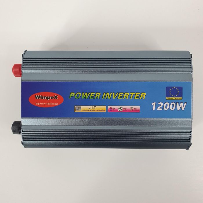 Перетворювач напруги Wimplex Inverter 1200W 12V-220V I Інвертор Європа
