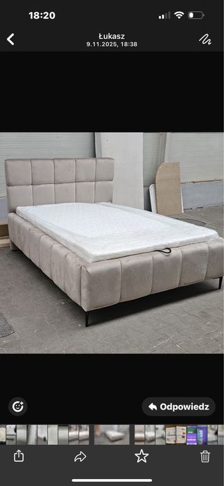 łóżko z materacem nowe
