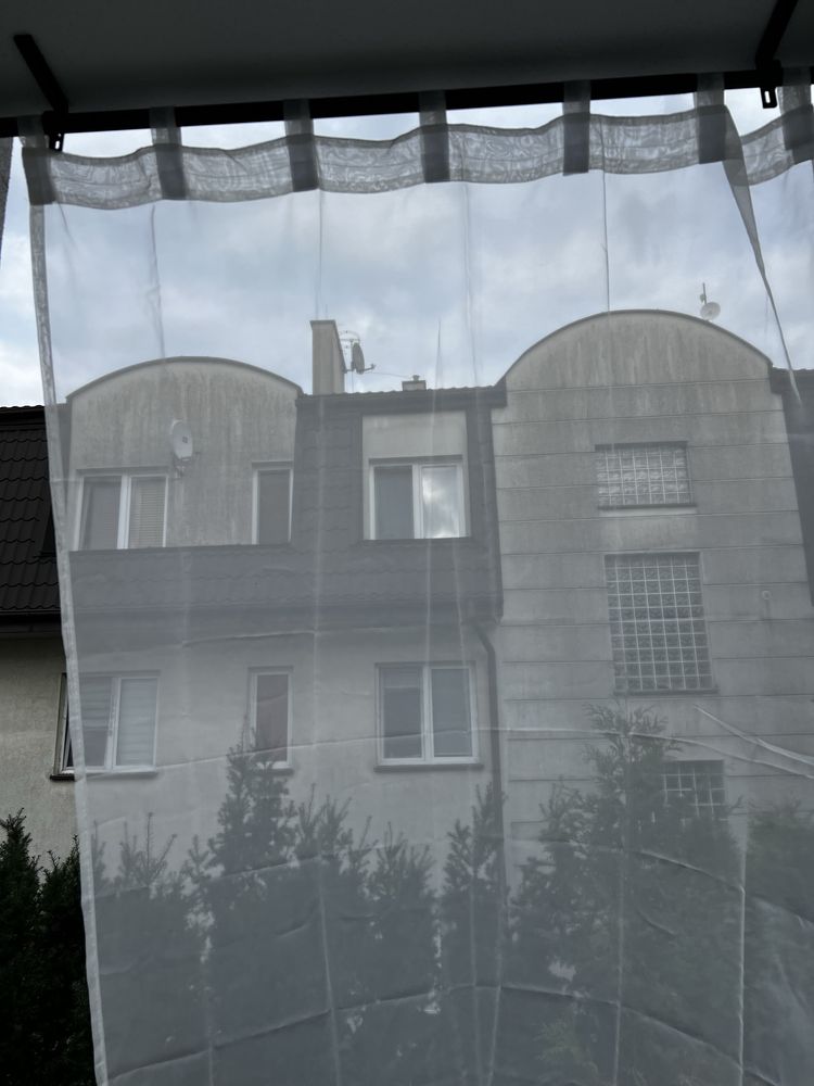 Firany zasłony balkonowe na taras białe 137x213 jak nowe