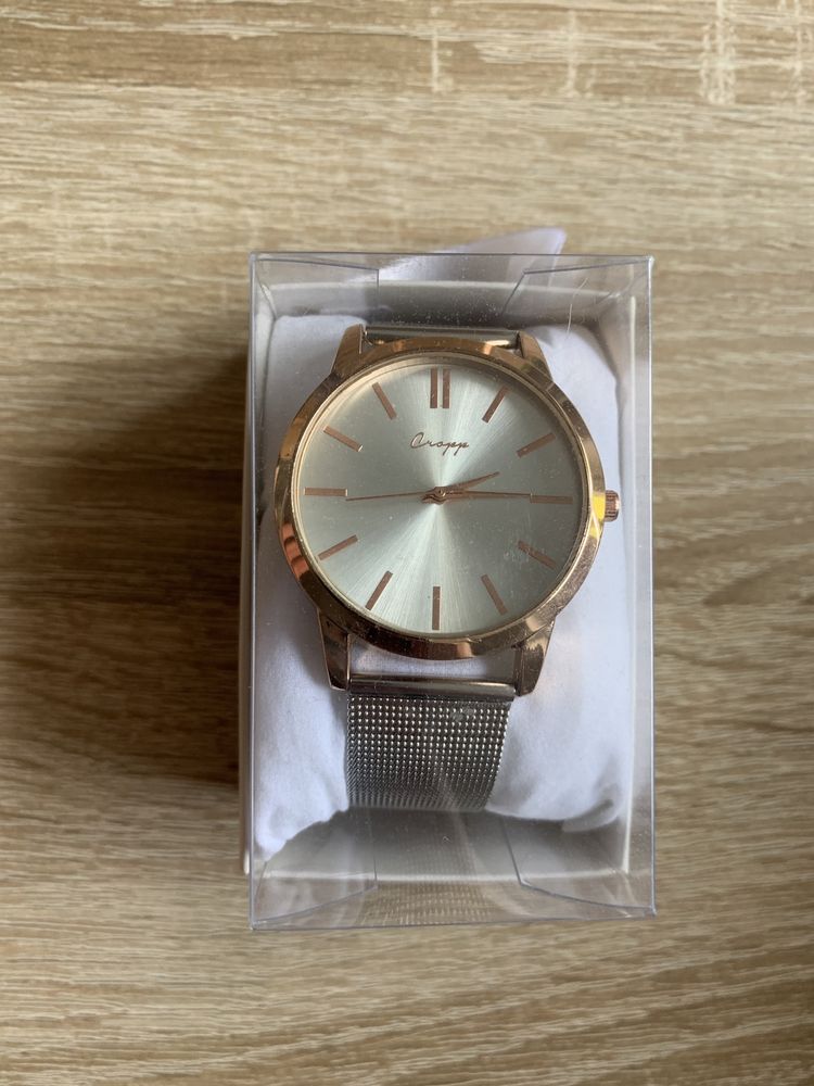 Zegarek rosegold metalowa bransoleta