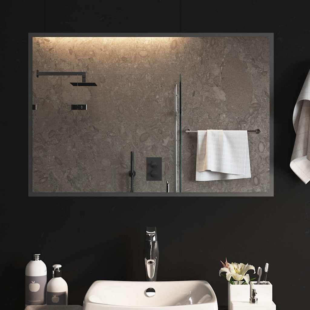Lustro łazienkowe LED 90x60 cm IP65 z interfejsem USB Przezroczyste