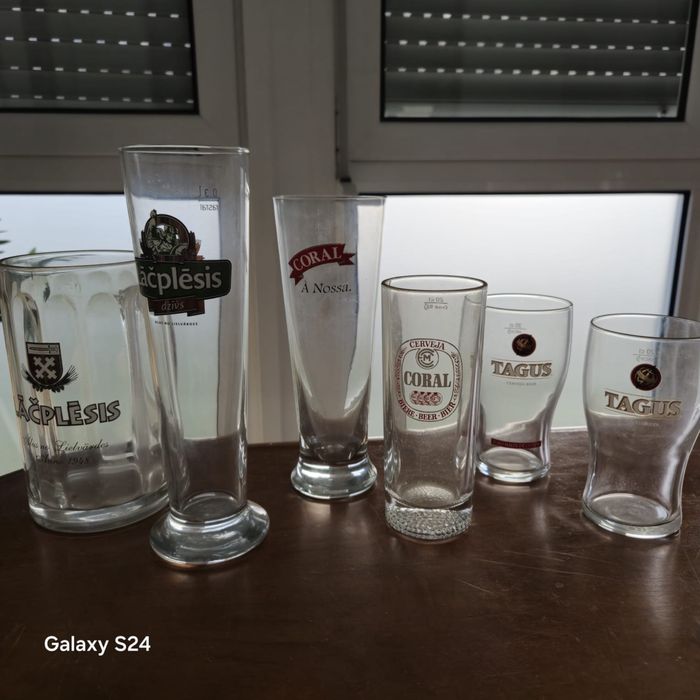 Coleção copos de cerveja