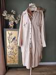 Kremowa Lniana damska Tunika/ Sukienka Plus Size XXL linen lato przewi