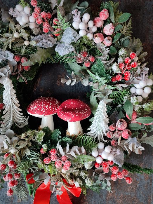 Wyjątkowy wianek świąteczny zimowy - Baśniowy Zimowy Las