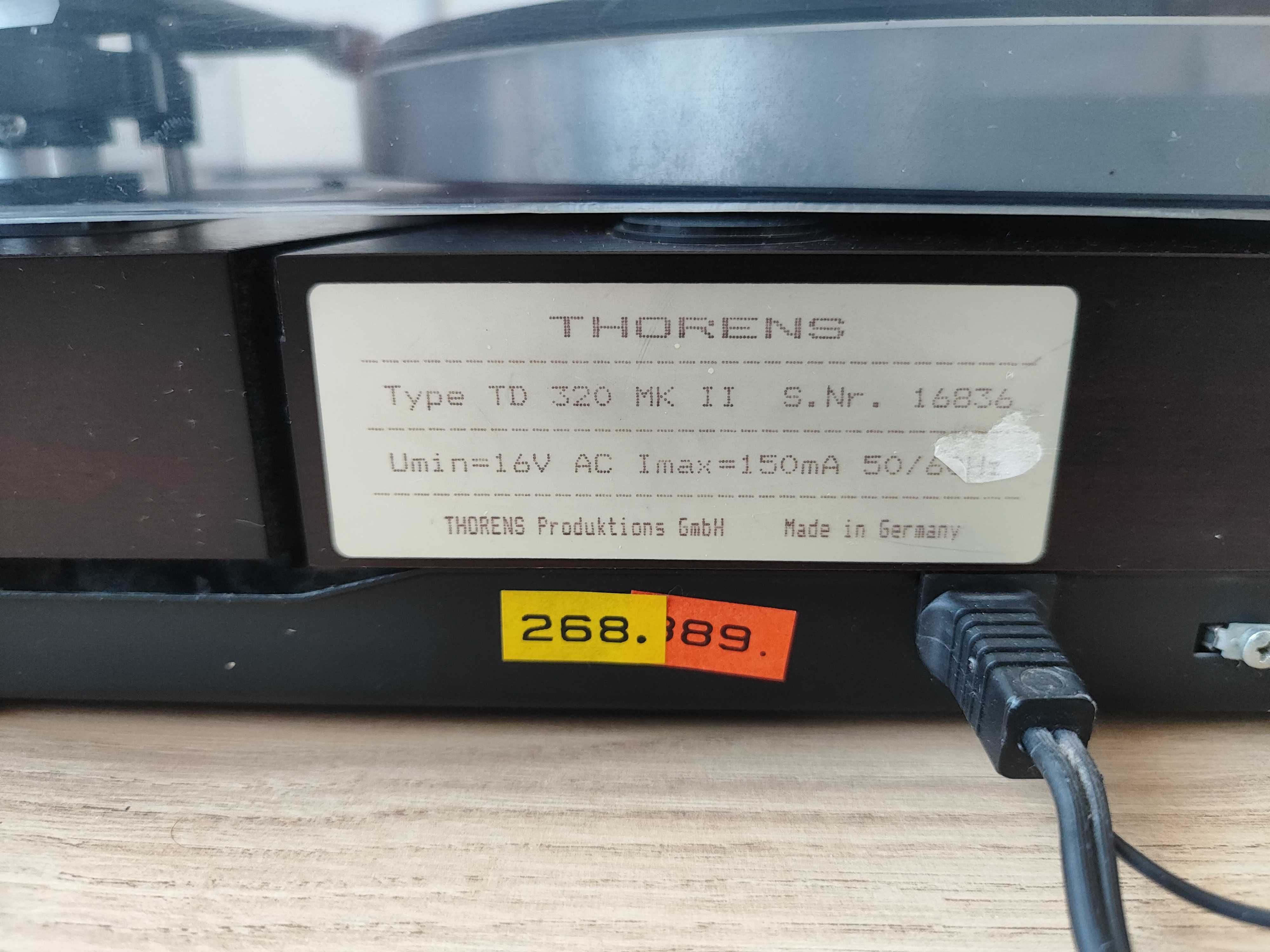 Gramofon Thorens TD320 MkII wkładka Denon DL-110