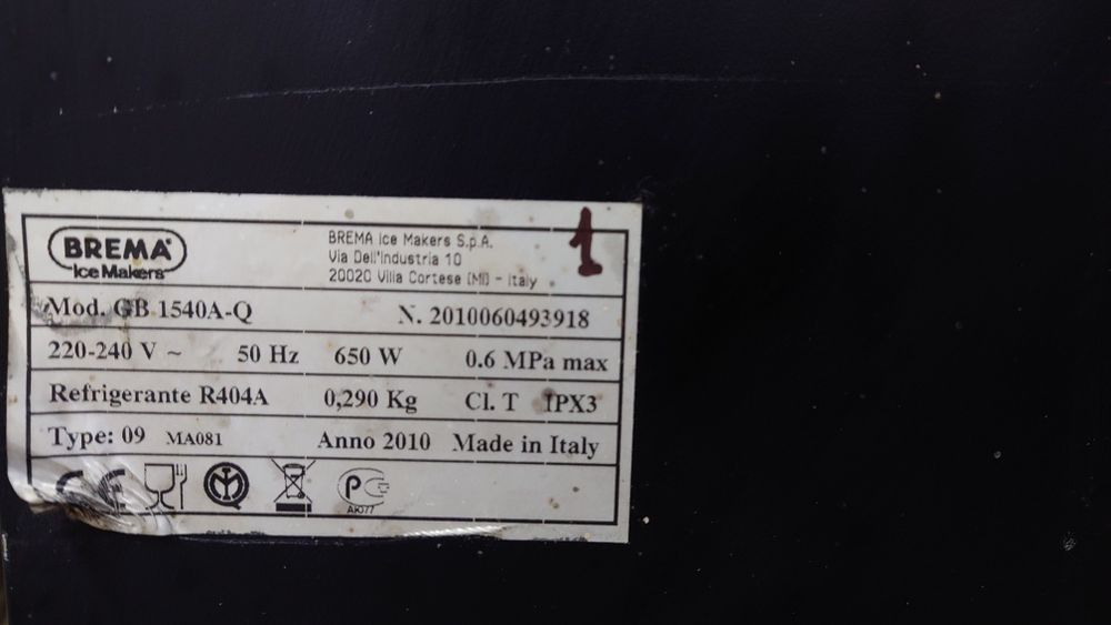 Льодогенератор Brema GB 1540A