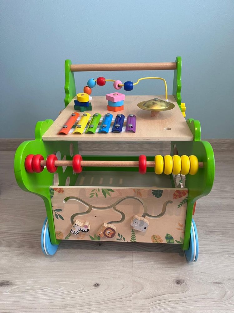 VIGA Drewniany Pchacz Edukacyjny Krokodylek 12w1