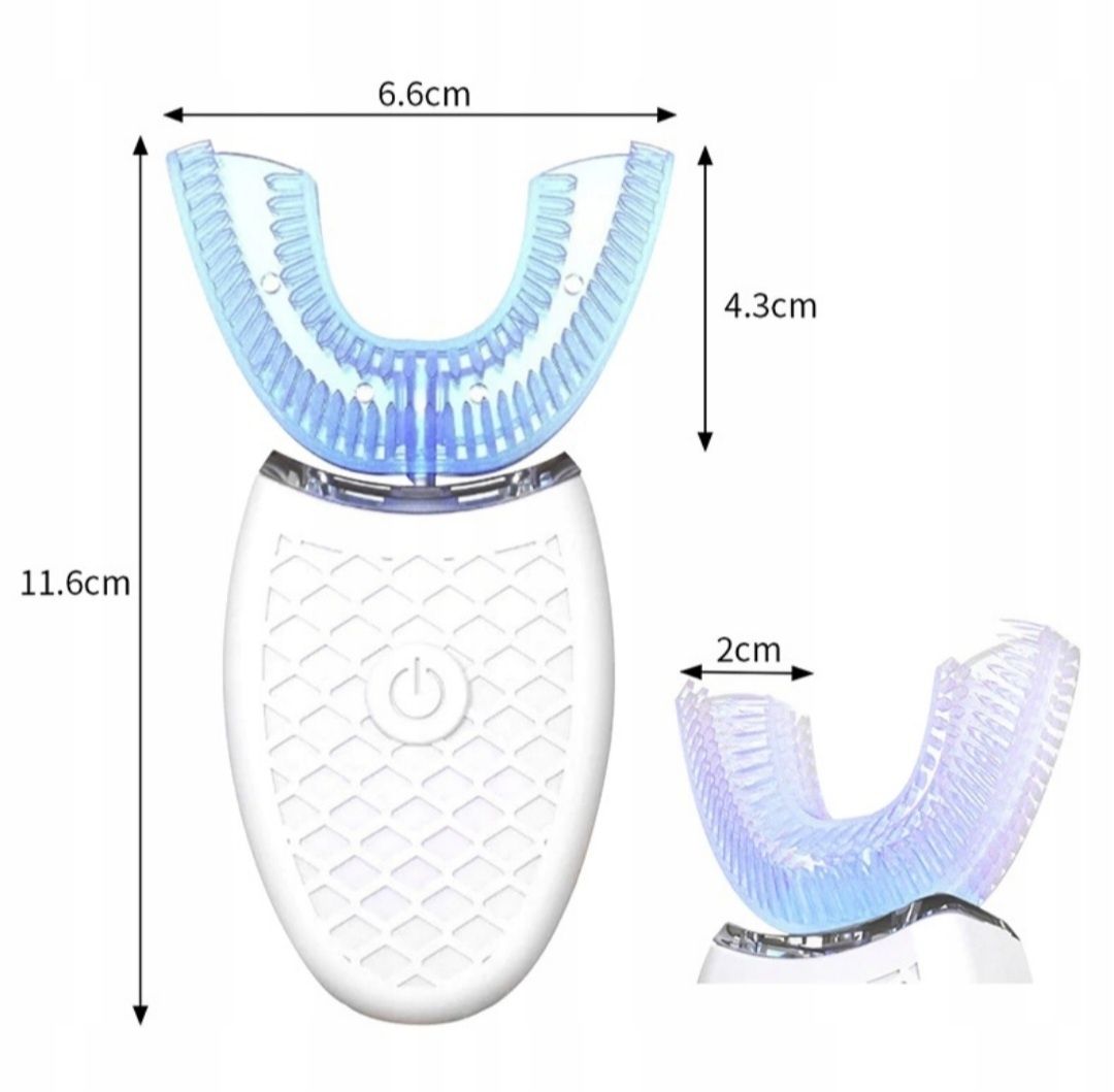 Szczoteczka soniczna do zębów 360 Stopni biała