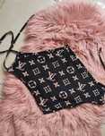 Top bandeau wiązany boho monogram lv style louis vuitton  streetwear