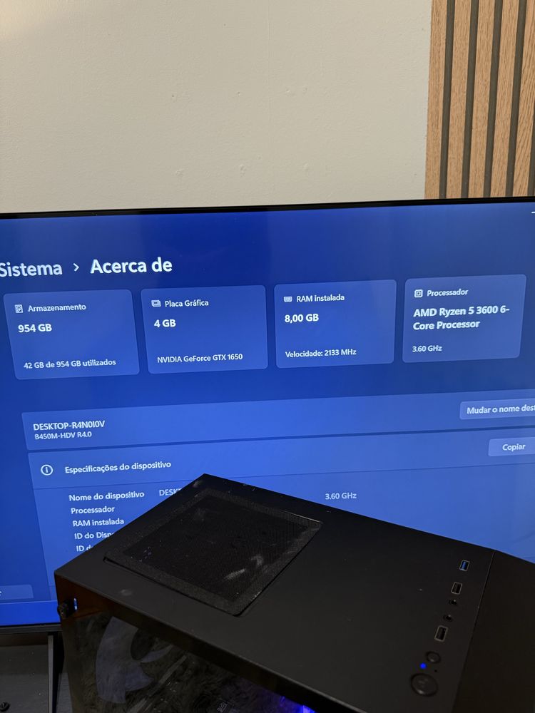 Pc gamer / Ryzen 5 3200 / GTX 1650 / SSD 1TB
