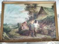 Quadro reprodução de cena campreste