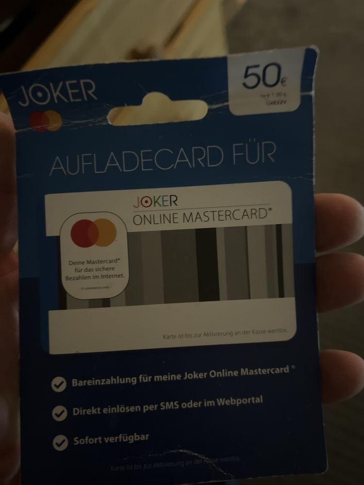 Joker online MasterCard karta doładowująca
