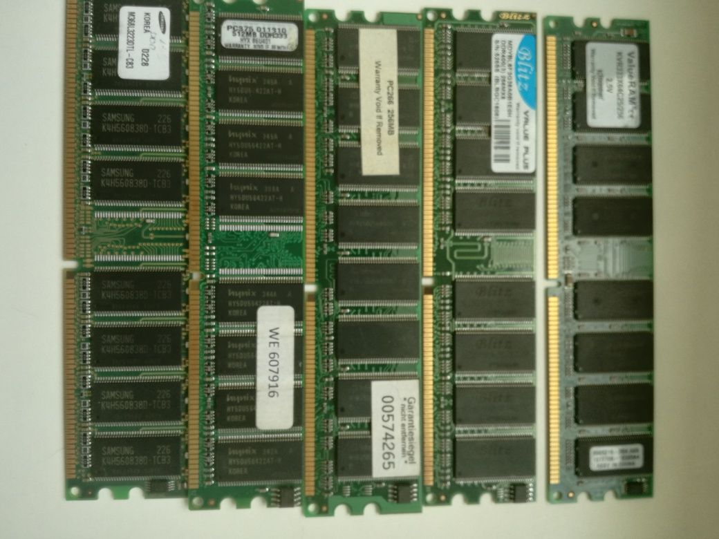 Pamięć sdram i ddr różne tak jak na fotografii 19 szt