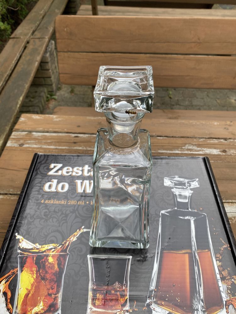 NOWA Karafka do whisky whiskey 0,7l ciężka kryształowa