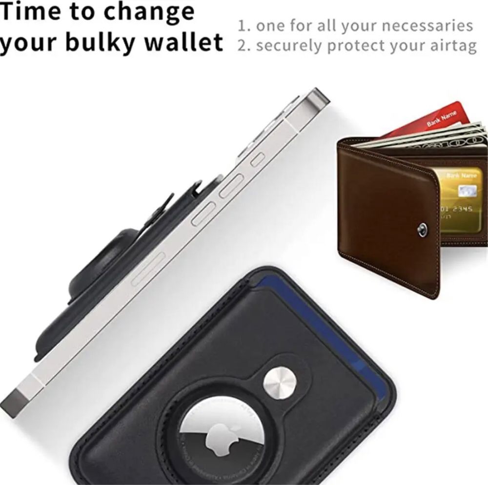 MagSafe Phone Card Wallet with Built in AirTag Pocket AirTag Case for iPhone 12 13 14 Pro