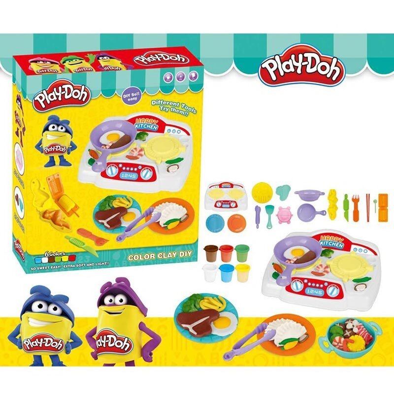 Ігровий набір пластилін Play-Doh Кухонна Плита з посудоб 6 баночок