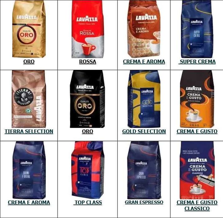 Кофе Кава Lavazza Kimbo зерно 14 видов мелена